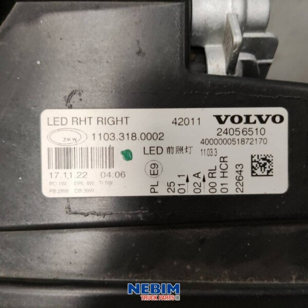 Volvo - 24056510 - Koplamp rechts FH4B LED