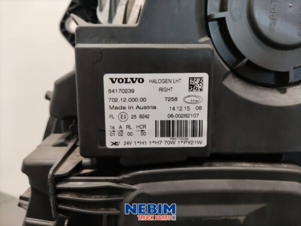 Volvo - 84170239 - Koplamp rechts FH4/FM4 halogeen LHT