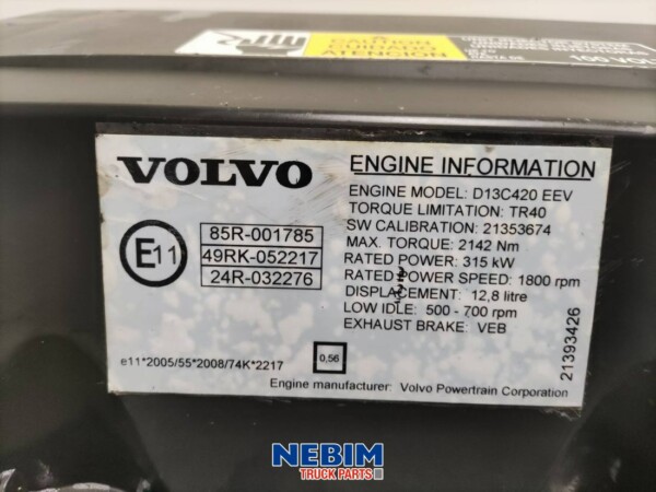 Volvo - 20740683 - Kleppendeksel D13