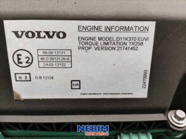 Volvo - 22649057 - Silnik Volvo D11K