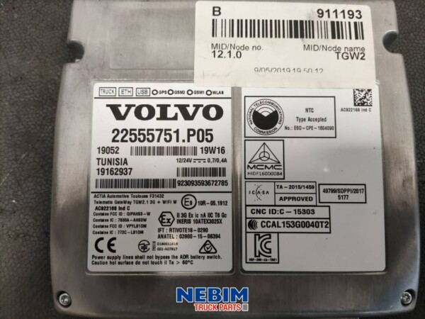 Volvo - 22555751 - Telematica regeleenheid