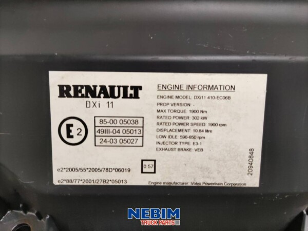 Renault - 7420889542 - Kleppendeksel DXI11