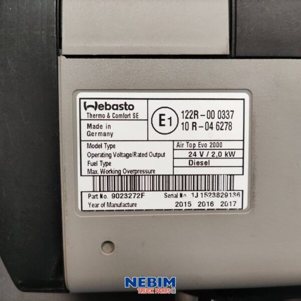 Volvo - 84178407 - Parkeerverwarming Webasto EVO 2000