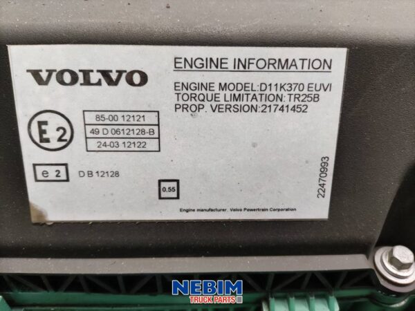 Volvo - 22649057 - Motor Volvo D11K